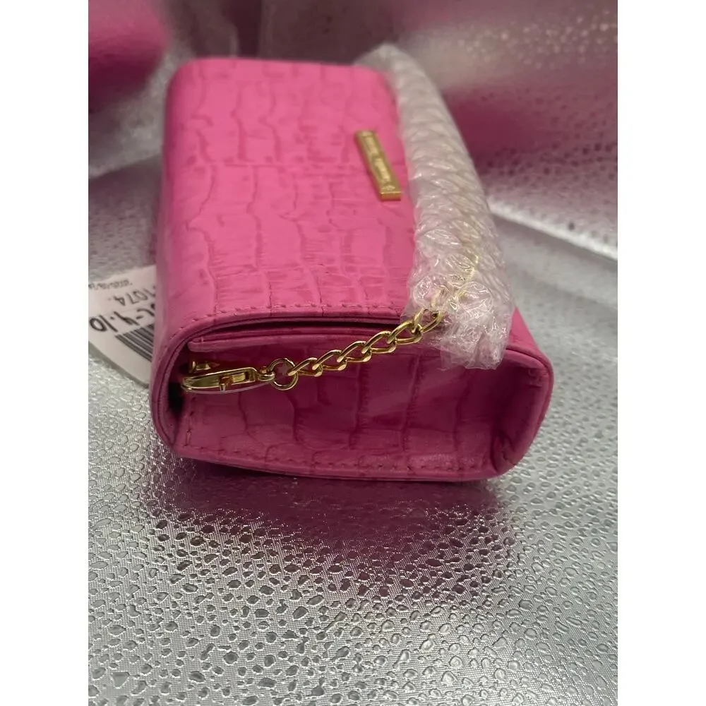 Samantha Thavasa Pink Croc-Embossed Chain Clutch | Sony PSP Official SCEI Collab